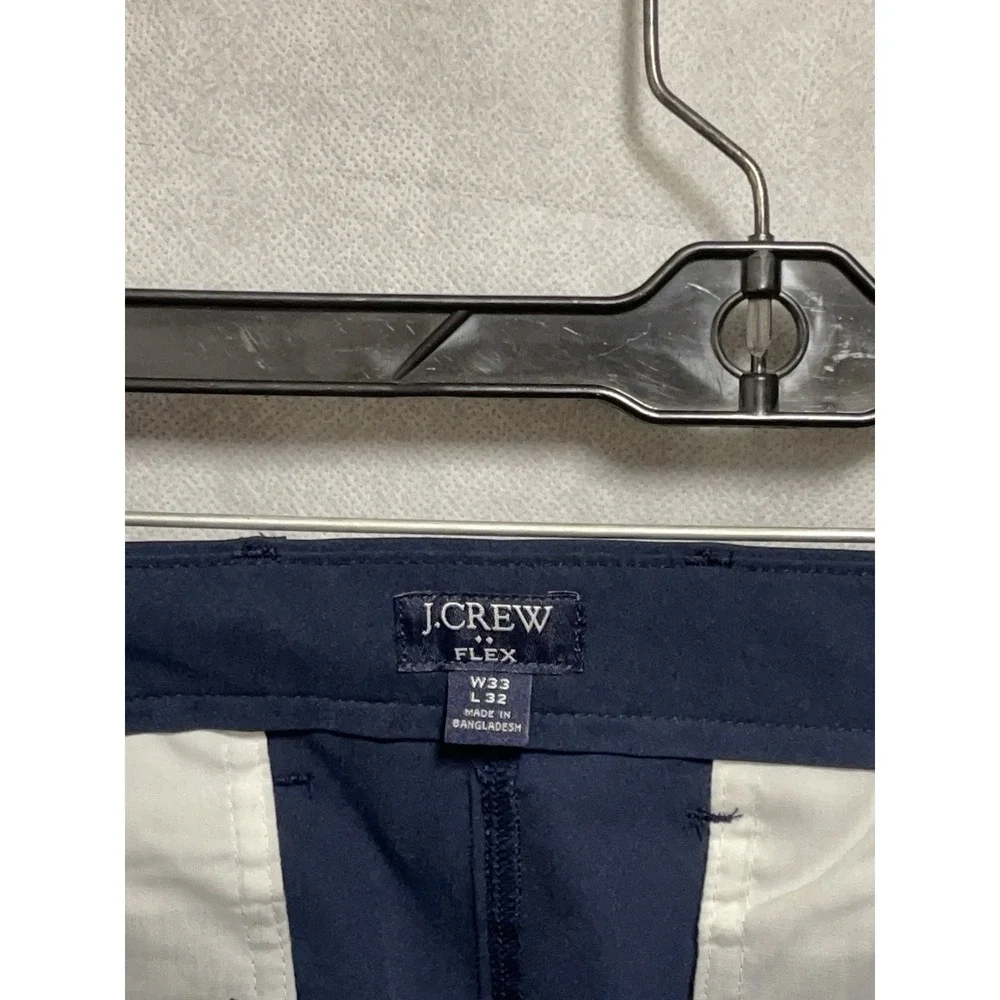 J Crew Pants Men 33X32 34x32 Blue Flex Slim‎ Tech Chino Golf Lightweight Stretch